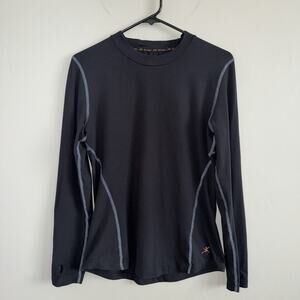 Terramar Body Sensors Woman’s Black Long Sleeve Thermal Tee Size Large